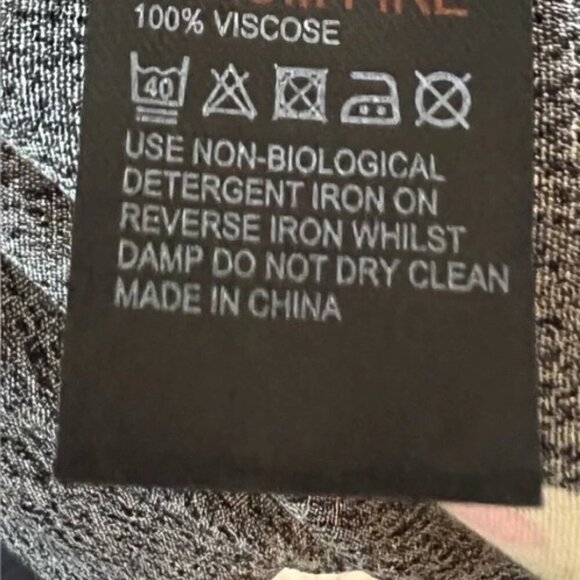 OASIS NWT Rose/Black Print short sleeve elastic ruffled neck viscose breathes 12 - Picture 12 of 16